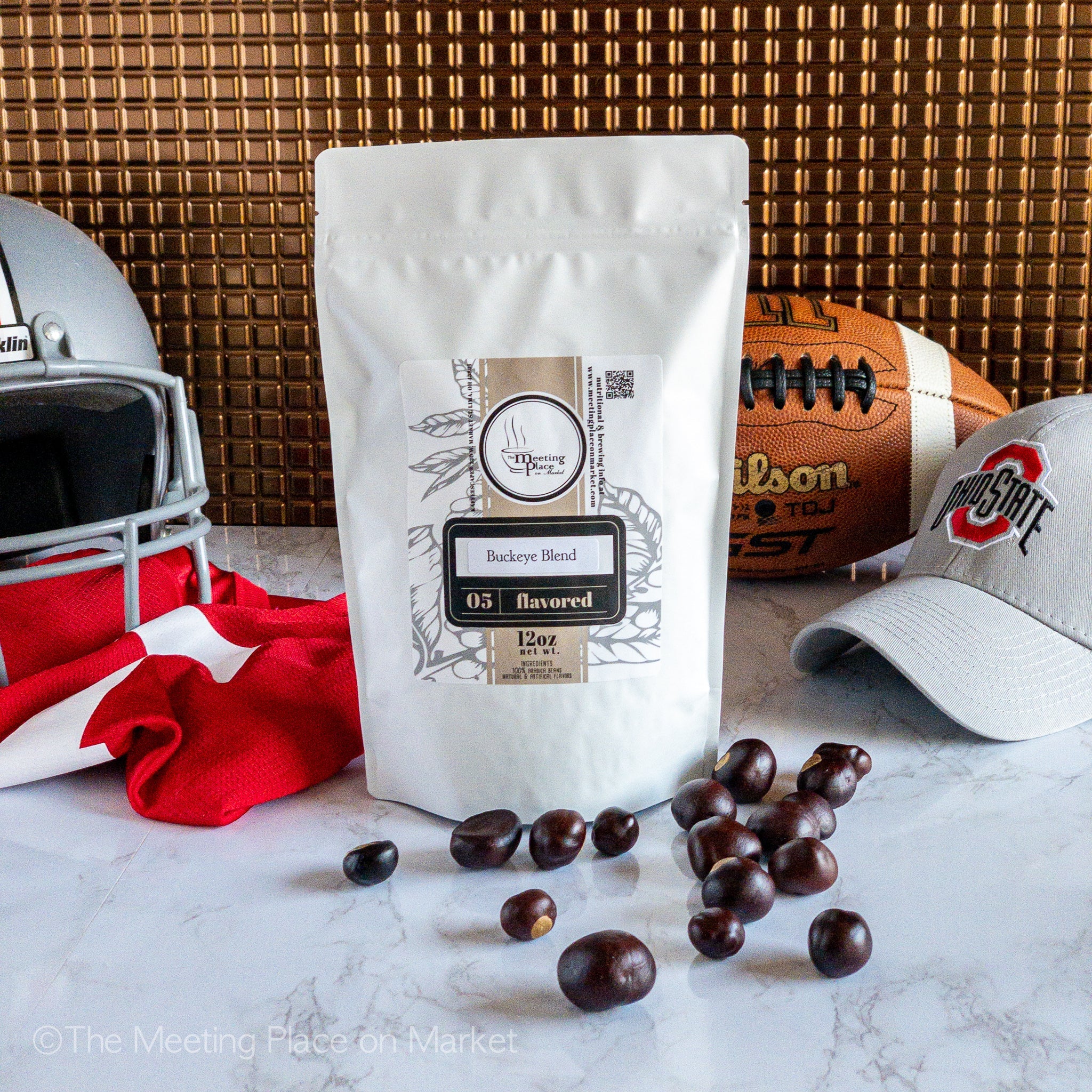 Buckeye Blend | Chocolate & Peanut Butter Flavored Coffee Beans / Ground Coffee Gourmet Coffee - The Meeting Place on Market