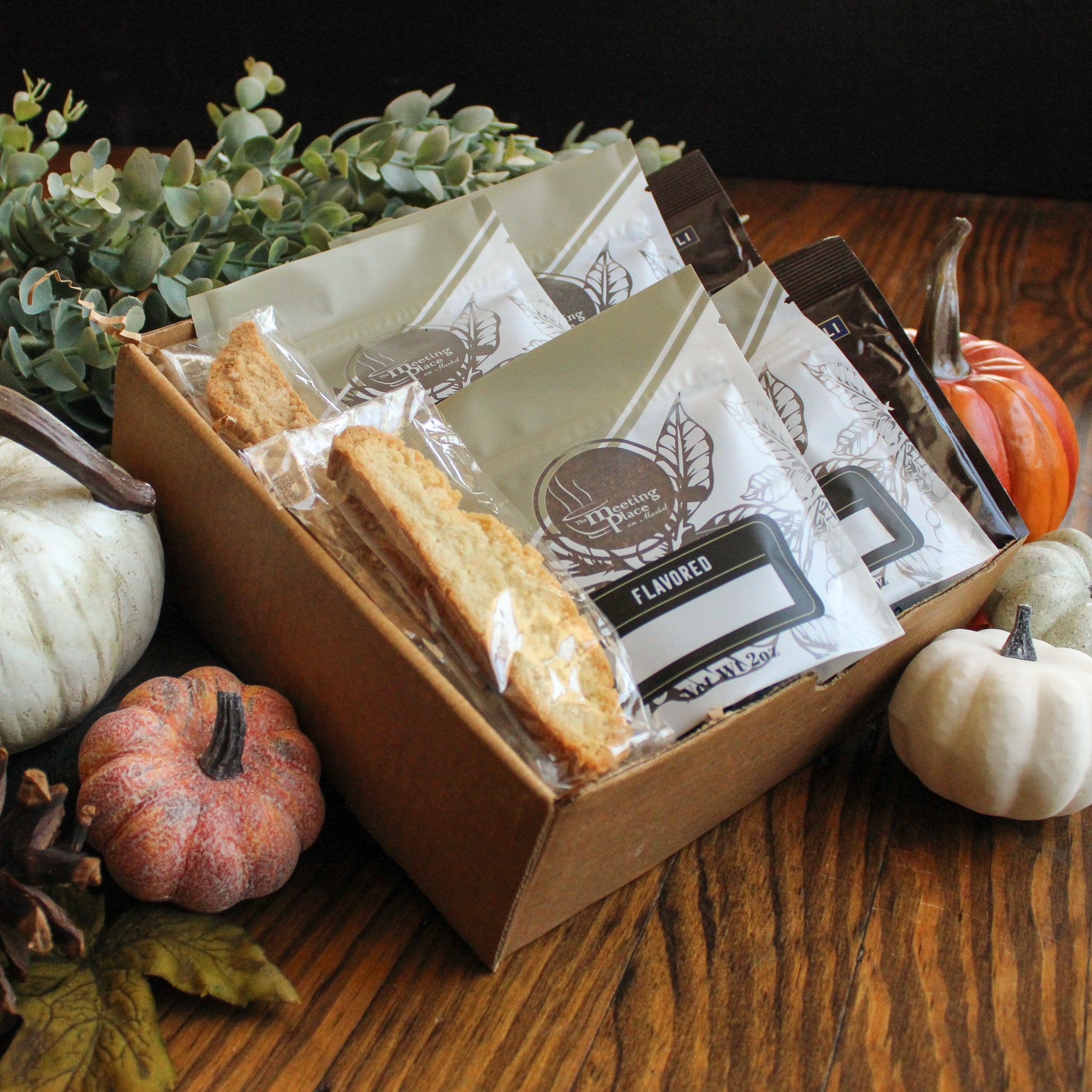 Fall Autumn Coffee Gift Box, Thanksgiving Gift Basket, Pumpkin Spice C –  The Meeting Place on Market
