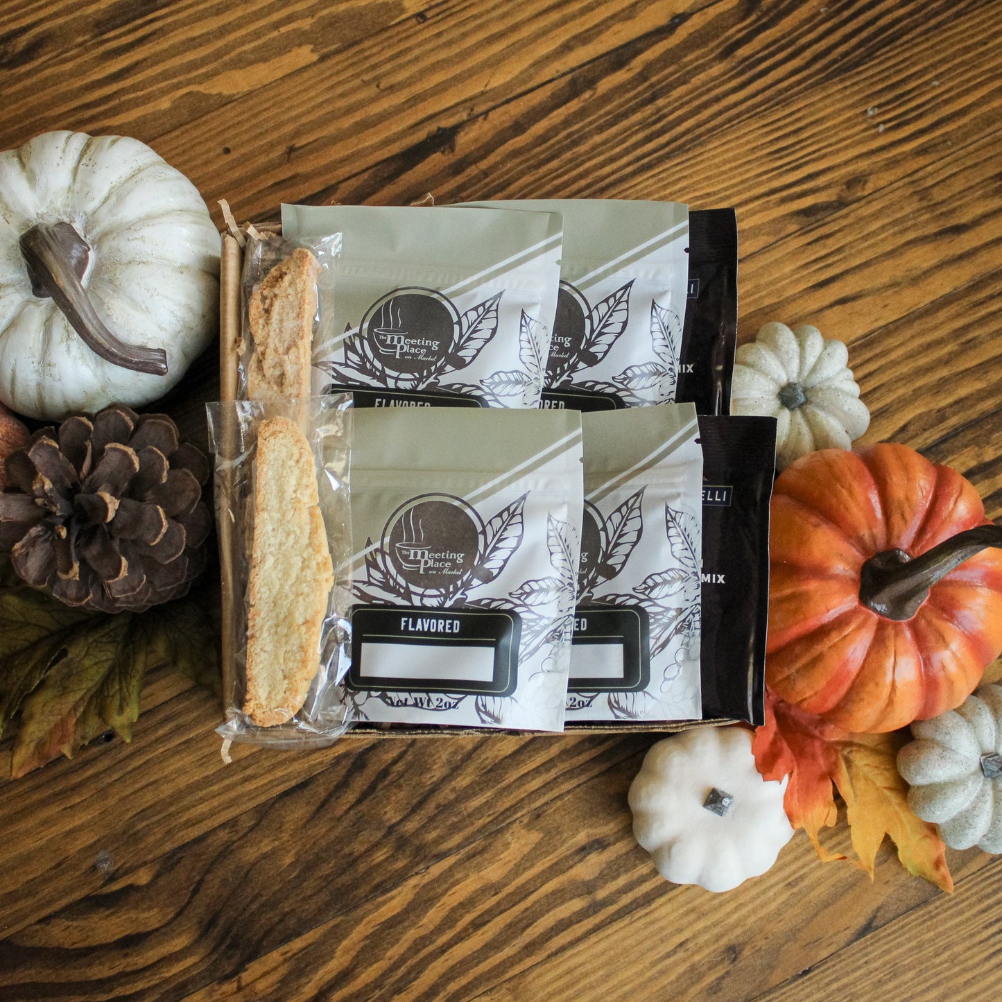 Fall Holiday Coffee Sampler Gift Box, Thanksgiving Gift Basket, Pumpkin Spice Coffee Fall / Autumn Gifts - The Meeting Place on Market