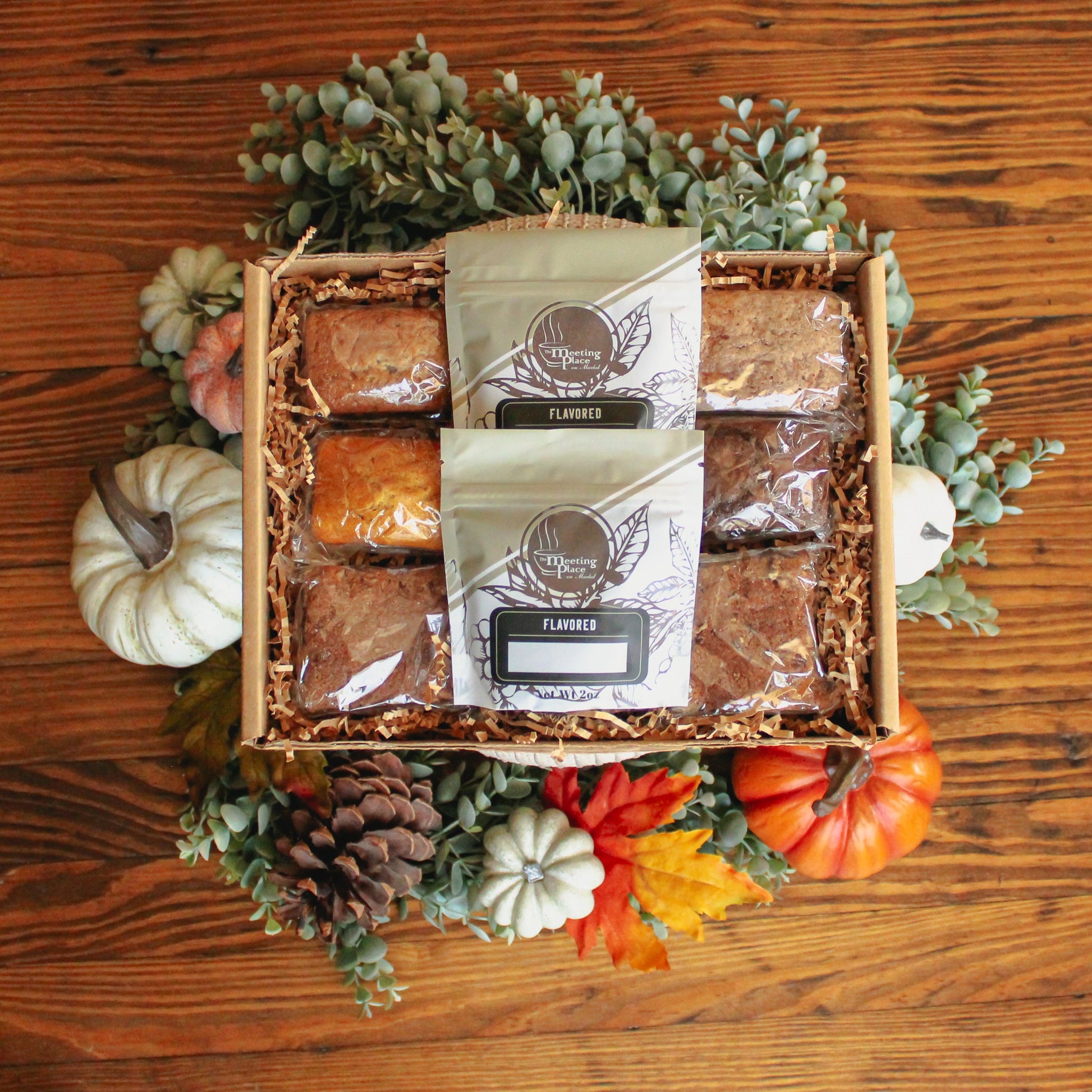 Fall Coffee & Bakery Gift Basket, Thanksgiving Gift Box, Gift