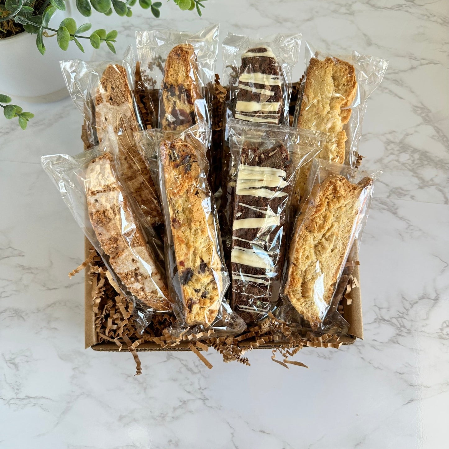 Handmade Italian Biscotti Gift Box | Set of 8 Corporate Gift Baskets - The Meeting Place on Market