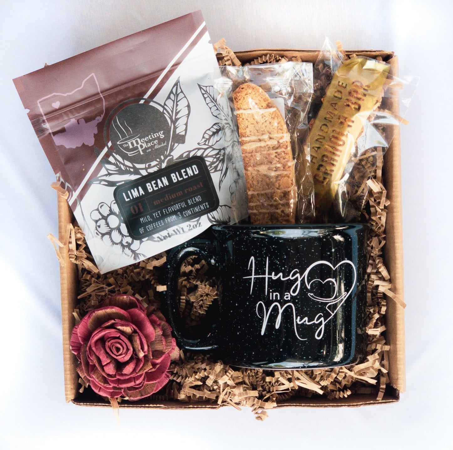 Hug in a Mug Coffee Lover Gift Basket | Thinking of You Gift Box Valentine's Day Gift - The Meeting Place on Market