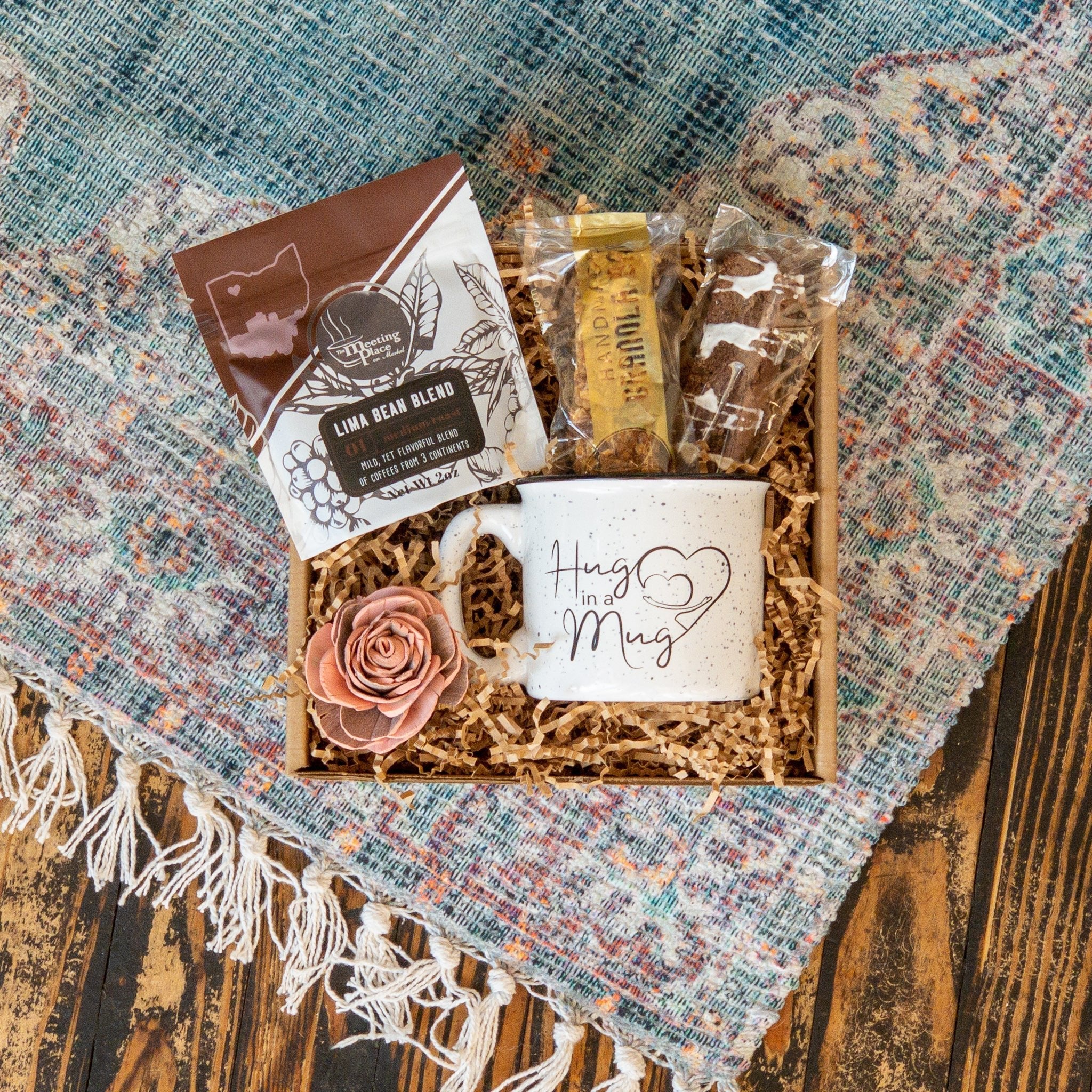 Hug in a Mug Coffee Lover Gift Basket | Thinking of You Gift Box Valentine's Day Gift - The Meeting Place on Market