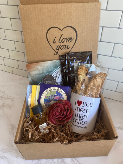 Love You More Than Coffee, But Not Always Before Coffee Gift Box Love and Family Gift Basket - The Meeting Place on Market