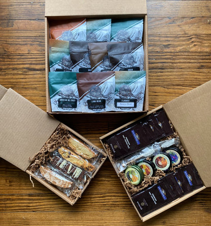 Mega Gourmet Coffee, Tea, Cocoa & Treats Gift Box Corporate Gift Baskets - The Meeting Place on Market