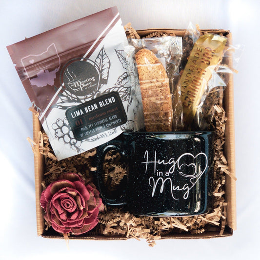 Mother's Day Gift Box, Hug in a Mug with Gourmet Coffee Mother's Day Gift Basket - The Meeting Place on Market