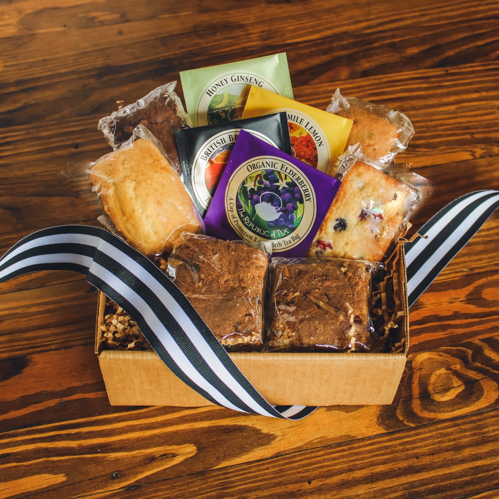 Mother's Day Gift Basket with Tea, Gift for Mom, Baked Goods Gift