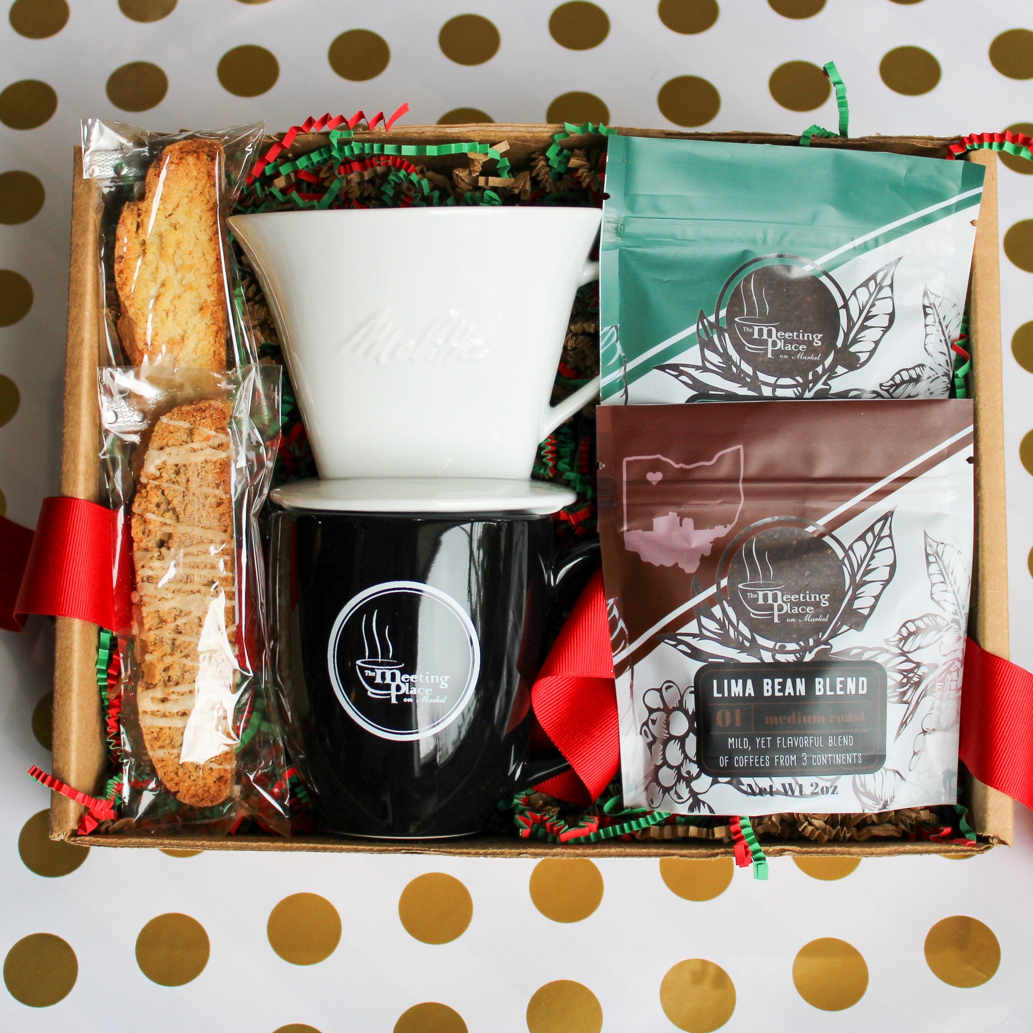Pour-Over Coffee Lover Holiday Gift Box Christmas Gift Basket - The Meeting Place on Market