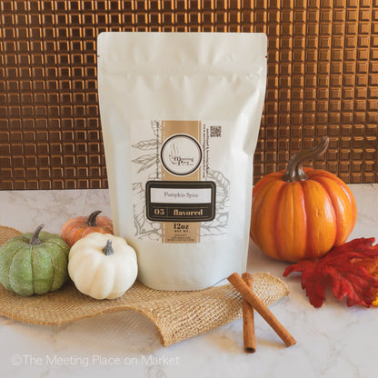 Pumpkin Spice Flavored Coffee Beans / Ground Coffee Gourmet Coffee - The Meeting Place on Market