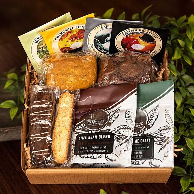 Student Cram Session Coffee, Tea, & Bakery Box Graduation Gift Basket - The Meeting Place on Market