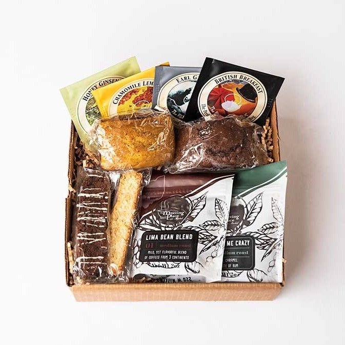 Student Cram Session Coffee, Tea, & Bakery Box Graduation Gift Basket - The Meeting Place on Market