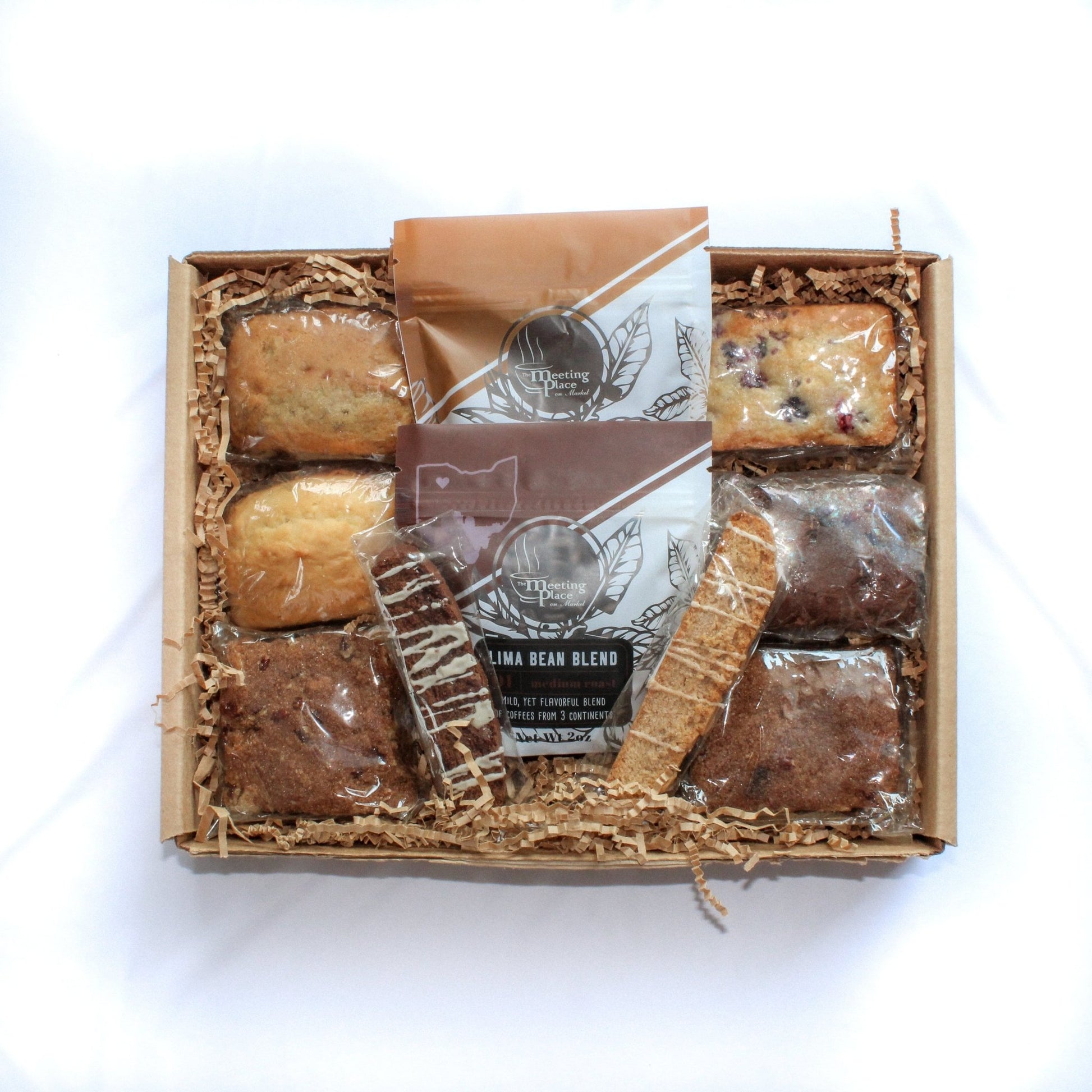 Student Gift Box with Baked Goods & Coffee Graduation Gift Basket - The Meeting Place on Market