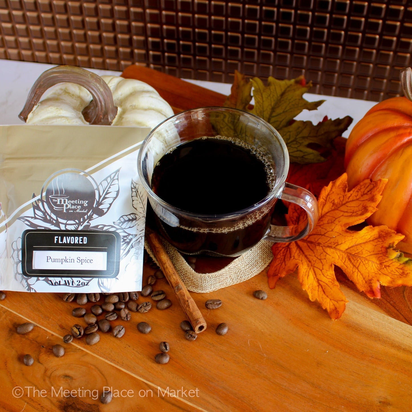 Thanksgiving Family & Friends Gift Basket with Coffee, Tea, Cocoa, Brownies, Granola Fall / Autumn Gifts - The Meeting Place on Market