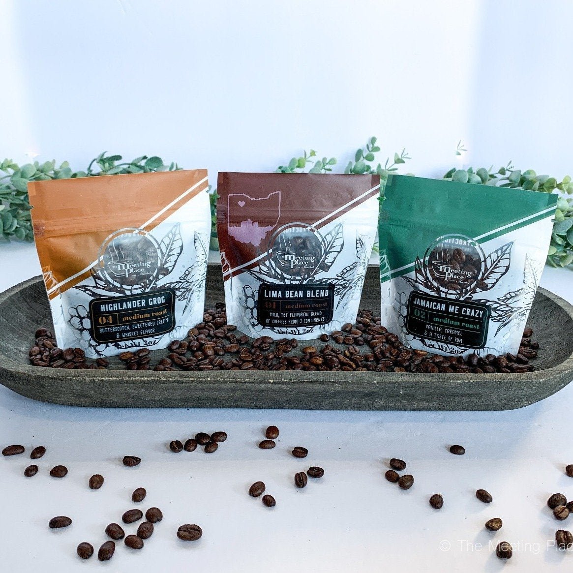 Variety of 3 Decaf Gourmet Coffees Sampler Gifts - The Meeting Place on Market