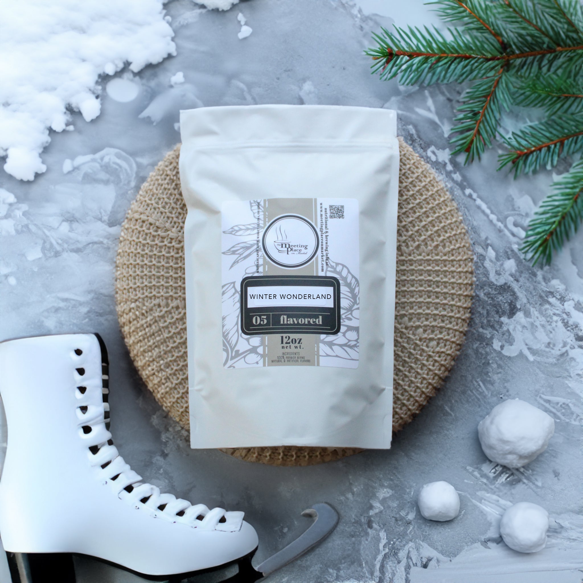 Winter Wonderland - Hints of Peppermint Chocolate flavored Coffee Beans or Ground Coffee {Seasonal} Gourmet Coffee - The Meeting Place on Market